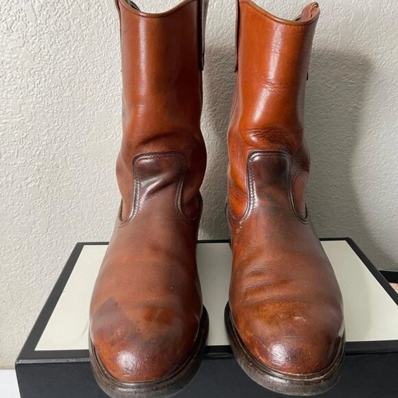 Red Wing Pecos Engineer Western Cowboy Work Boots Brown Leather Men's 10.5 E - Picture 1 of 16